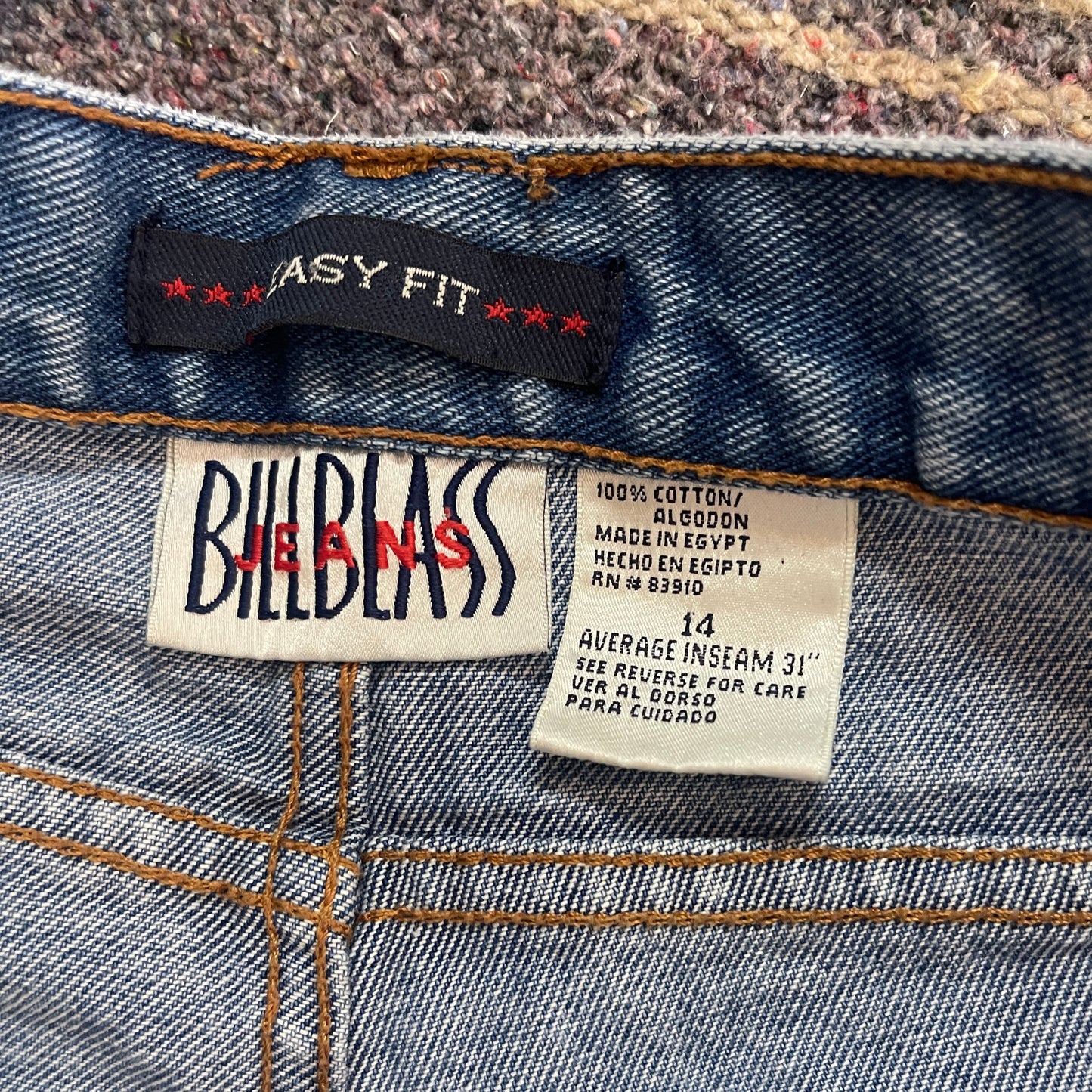 Vintage Bill Blass Stonewash Easy Fit Mom Jeans 90s 80s