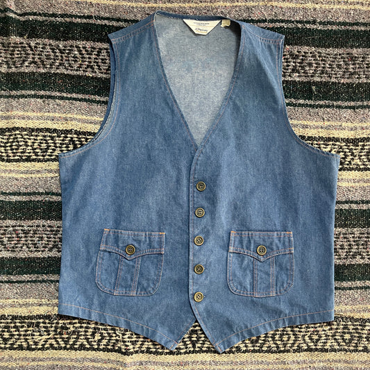 Vintage JC Penney Fashions 90s Jean Denim Vest