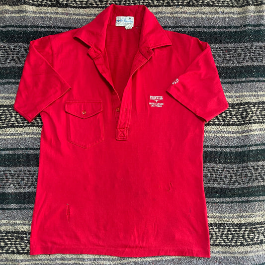 Vintage Frontier Hotel & Casino Las Vegas Red Polo Sz. M